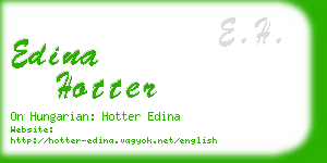 edina hotter business card